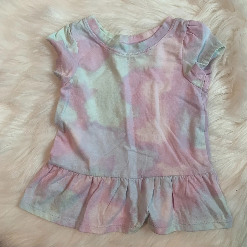 BUNDLE Little Girls Ruffle Dress, Purple Shorts